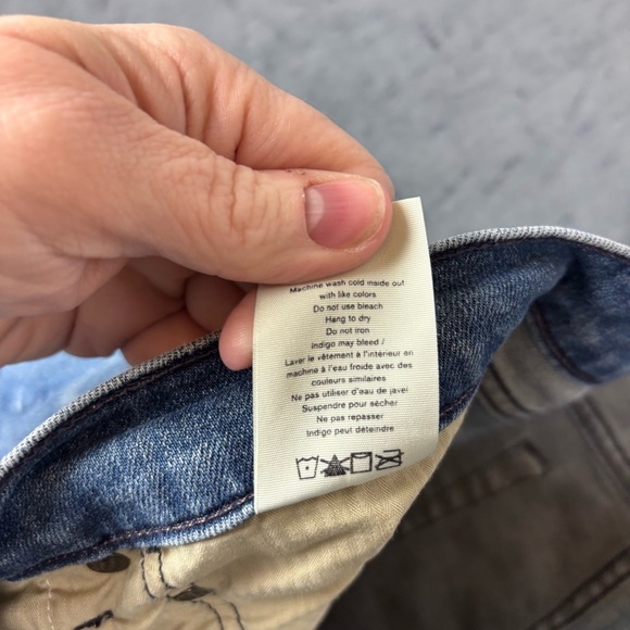 Rag & Bone Blue Slim Jeans with Distressed Look - Picture 10 of 11